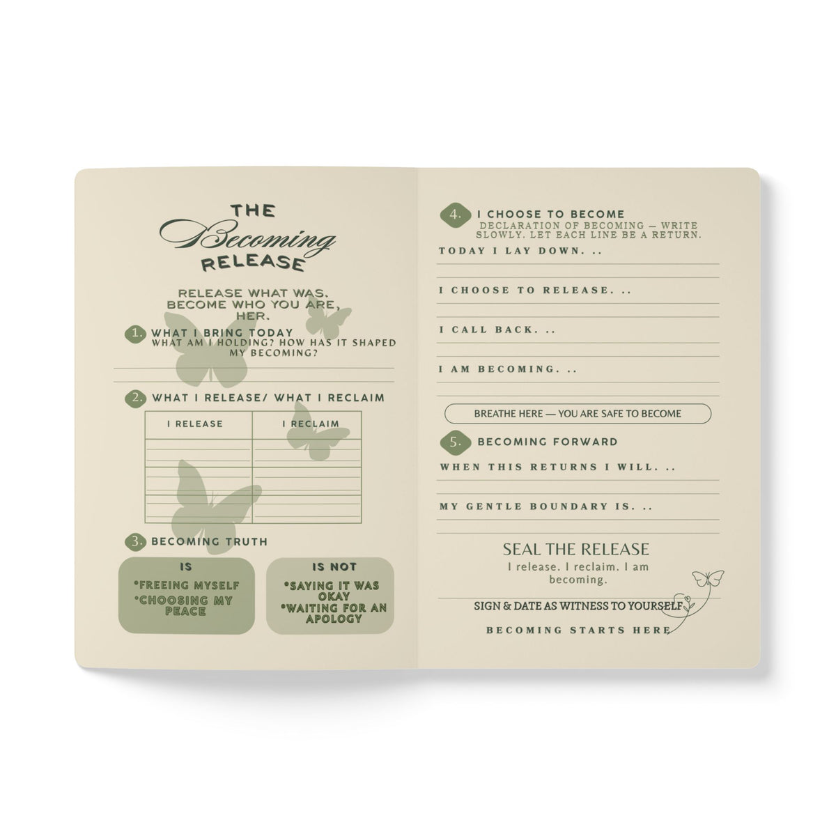 Becoming Starts Here Guided Journal | Reflection, Release & Becoming